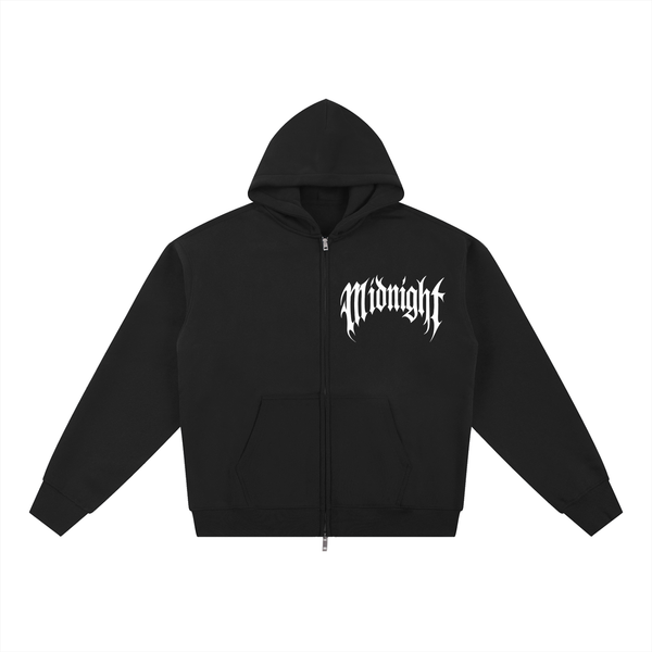 Built After Dark Essential Fleece Zip-Through Hoodie