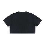 BE UNIQUE MINERAL WASH CROPPED TEE