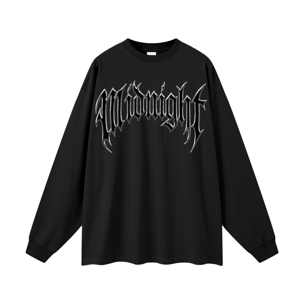 Built After Dark Oversized Long Sleeve T-Shirt — Midnight Racing™ Car Culture LS Tee
