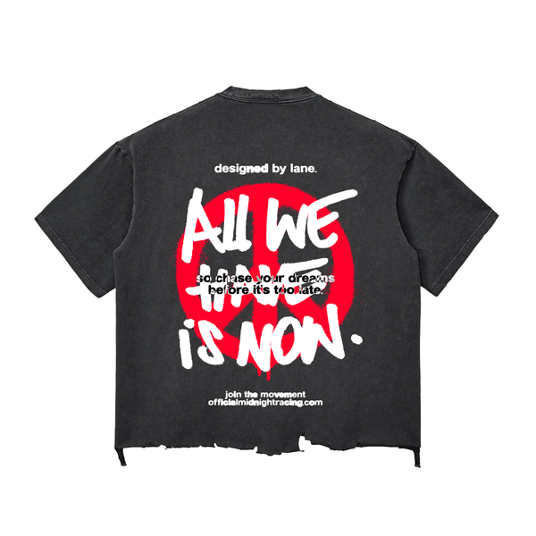 PEACE WASH RAW HEM TEE