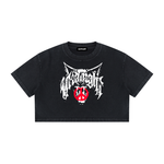 PEACE MINERAL WASH CROPPED TEE
