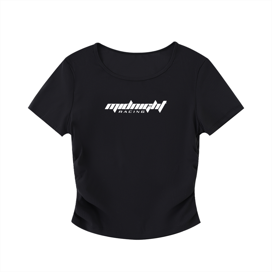 Midnight Racing Women's Ruched Crop Top — Women's Car Culture Streetwear