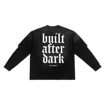 Built After Dark Sunfade Hand-Frayed Faux Two-Piece T-Shirt