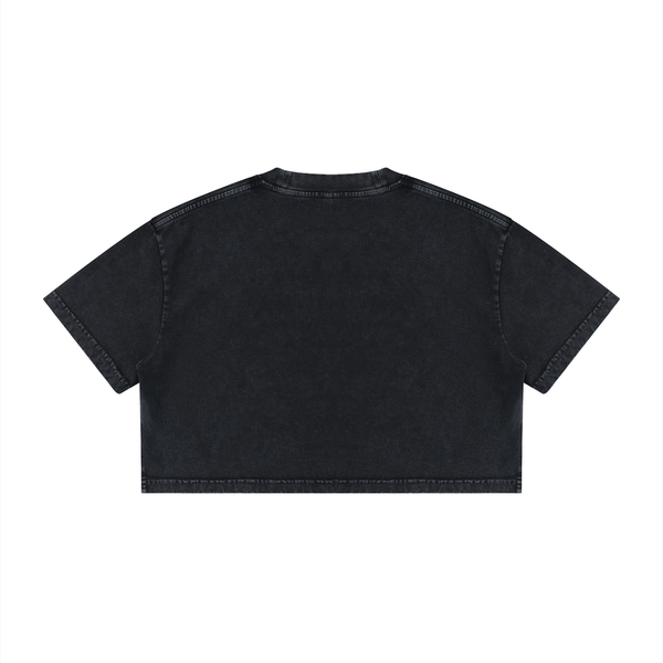 PEACE MINERAL WASH CROPPED TEE