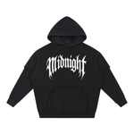 Built After Dark Snow Washed Raw Edge Double Layered Hoodie